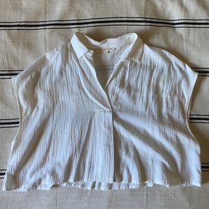 White lose crop top